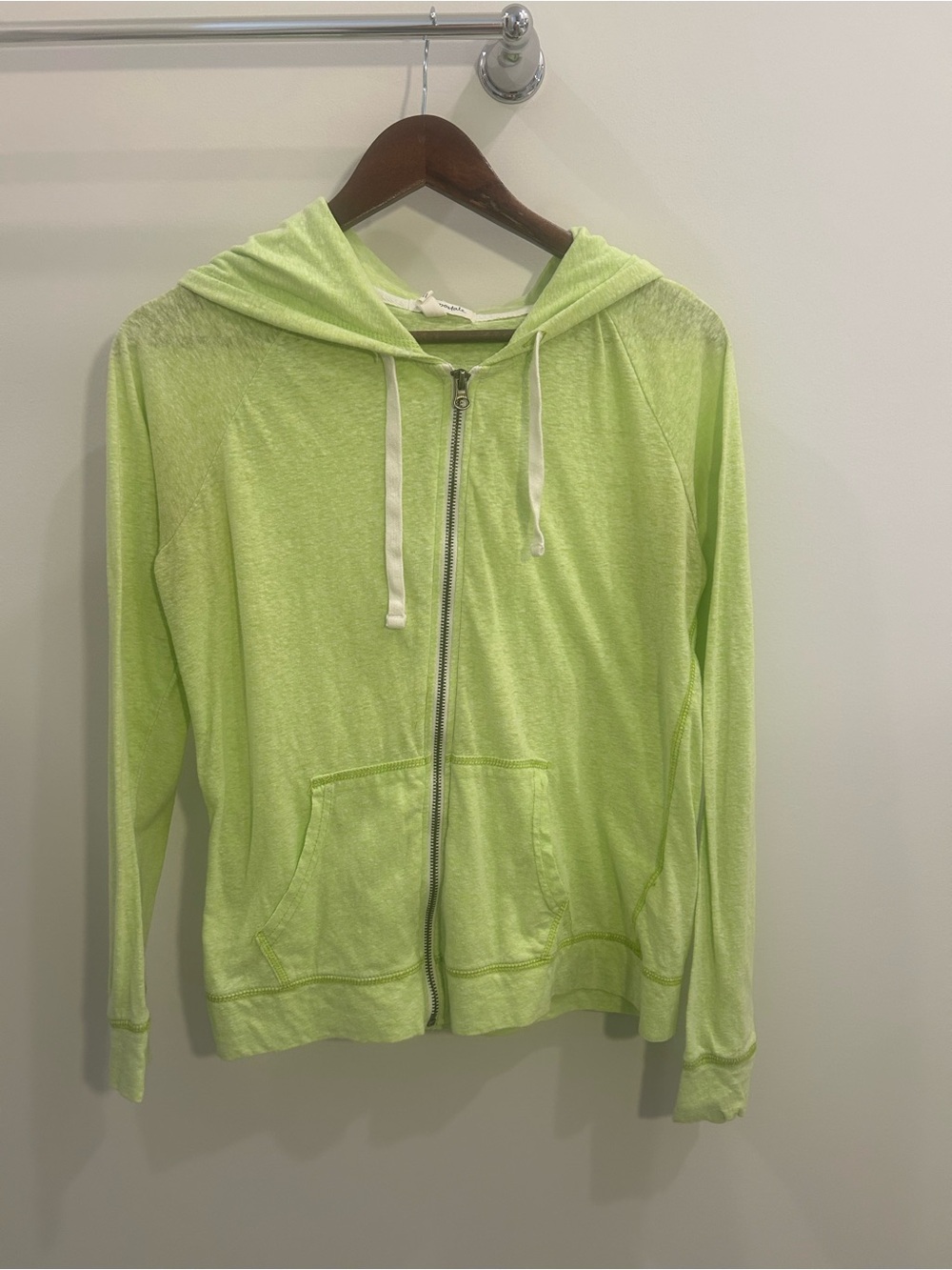 Aeropostale Light Lime Zip-Up Hoodie